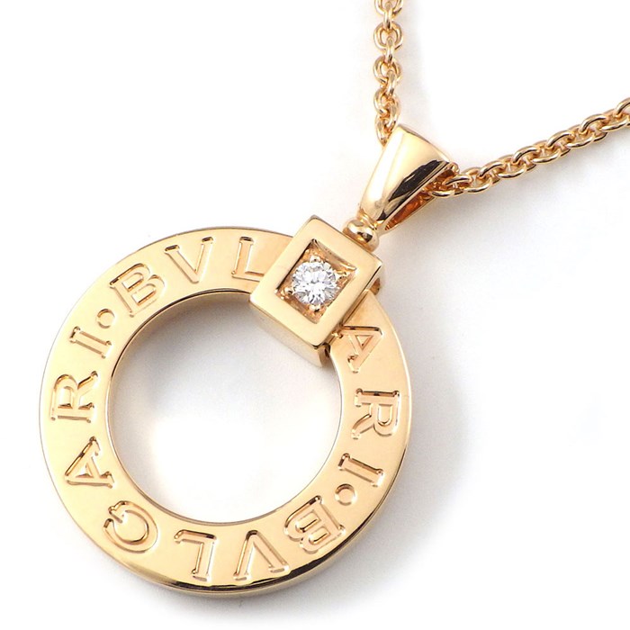 ブルガリ BVLGARI ネックレス ブルガリブルガリ サークル ロゴ 1ポイント ダイヤモンド