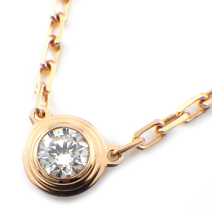 カルティエ Cartier ネックレス ディアマン レジェ ドゥ SM 1ポイント ダイヤモンド K18PG 【箱・保付き】 【中古】のサムネイル