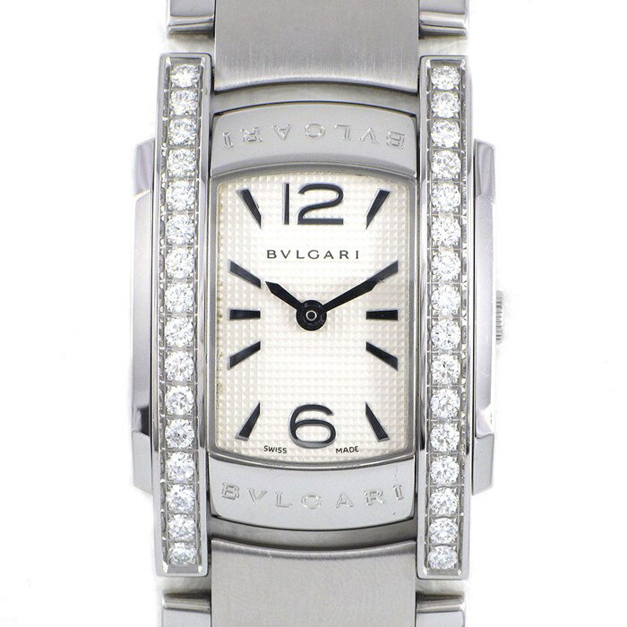 ブルガリ BVLGARI 腕時計 アショーマD AA35C6SDS ダイヤベゼル ホワイト 白 文字 ...