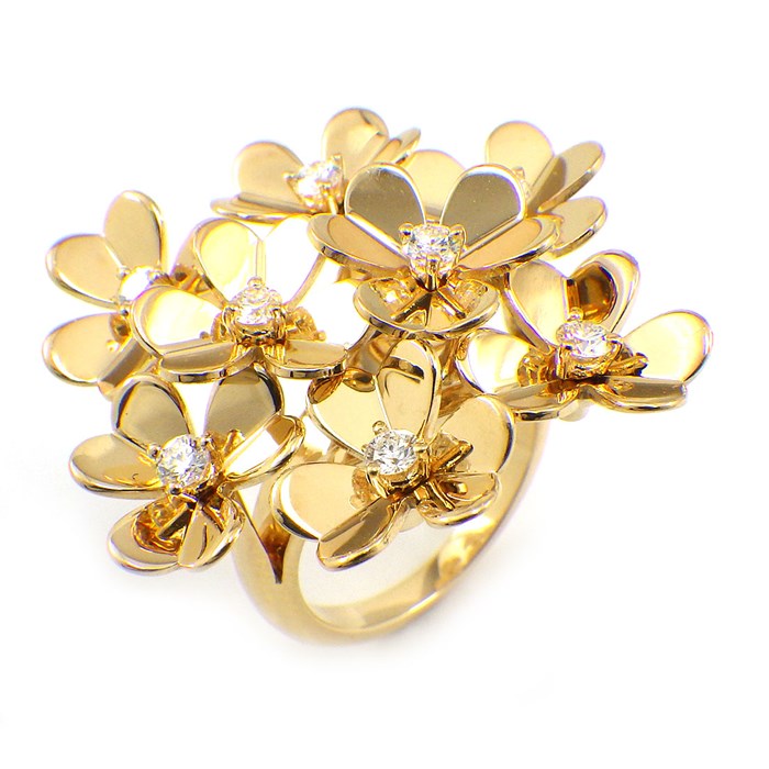 ヴァンクリーフ＆アーペル Van Cleef & Arpels リング フリヴォル 8フラワー 8ポイント ダイヤモンド 0.43ct K18YG 8.5号 / #49 【中古】のサムネイル