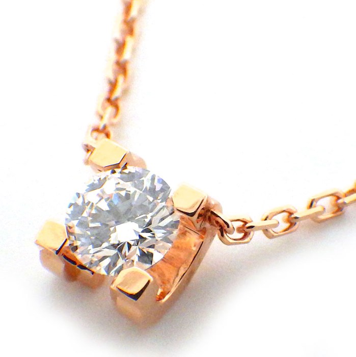 カルティエ Cartier ネックレス Cドゥ セッティング ソリティア ソリテール 1ポイント ダイヤモンド 0.18ct(D/VVS1/3EX) K18PG 【箱・保付き】 【中古】のサムネイル