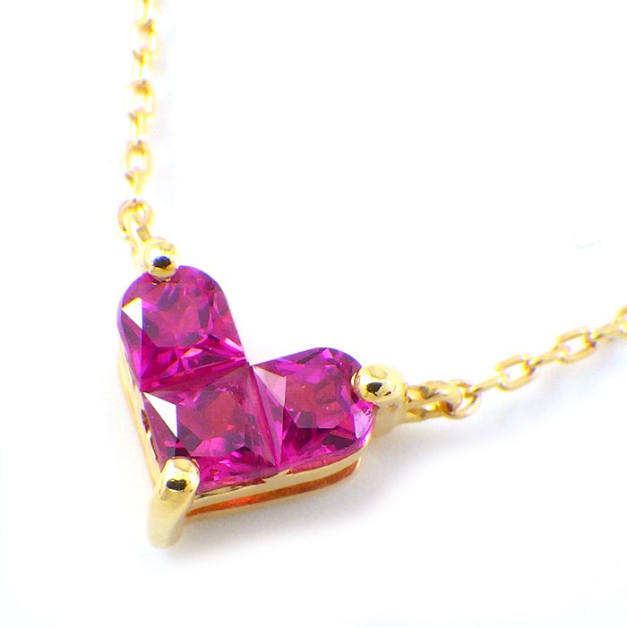 スタージュエリー STAR JEWELRY ネックレス ミステリアスハート ミステリーセッティング ルビー 0.25ct K18YG 【中古】のサムネイル