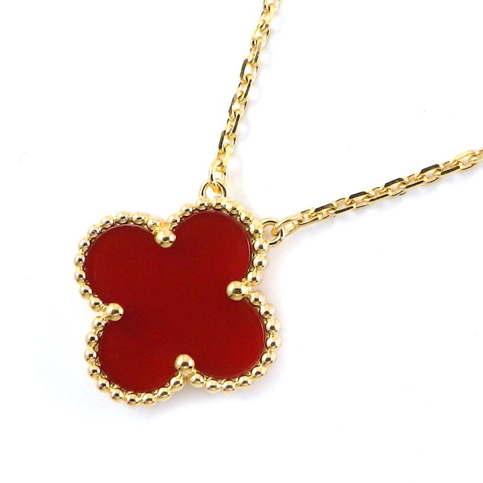 ヴァンクリーフ＆アーペル Van Cleef & Arpels ネックレス ヴィンテージアルハンブラ カーネリアン K18YG 【箱・保付き】 【中古】のサムネイル