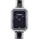 シャネル CHANEL 腕時計 プルミエール H2147 ブラック 黒 文字盤 ダイヤベゼル / ベ ...