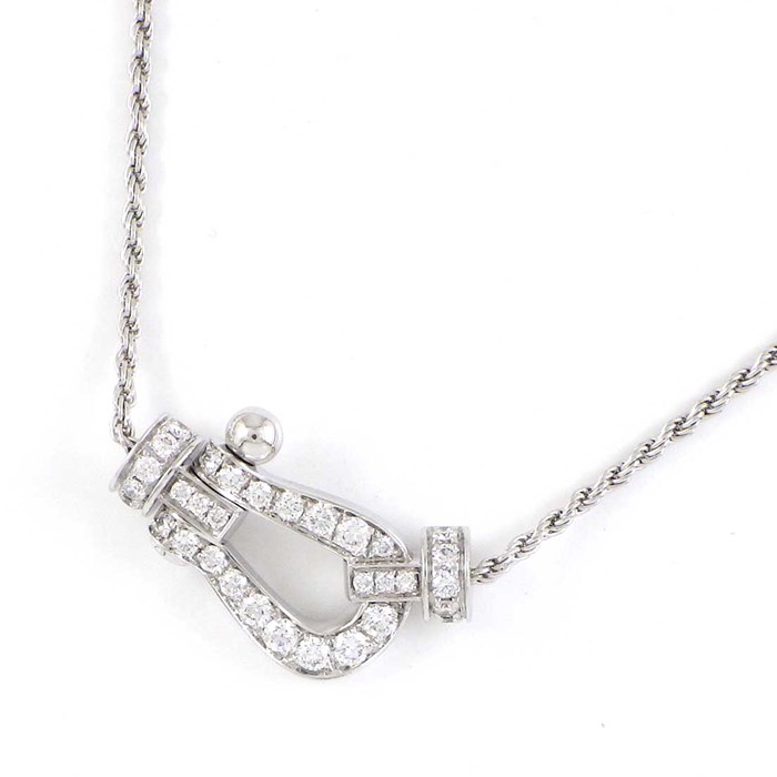 フレッド FRED ネックレス フォース10 ミディアム 32ポイント ダイヤモンド 0.35ct K18WG 【中古】のサムネイル