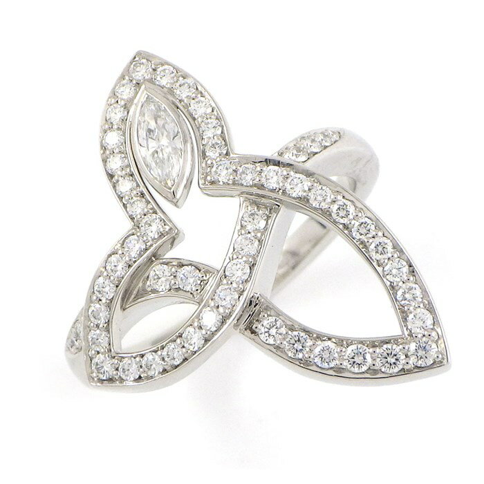 ハリーウィンストン HARRY WINSTON リング リリークラスター リーフ 1ポイント マーキスカット ダイヤモンド 54ポイント ダイヤモンド 計約0.41ct PT950 8.5号 【中古】のサムネイル