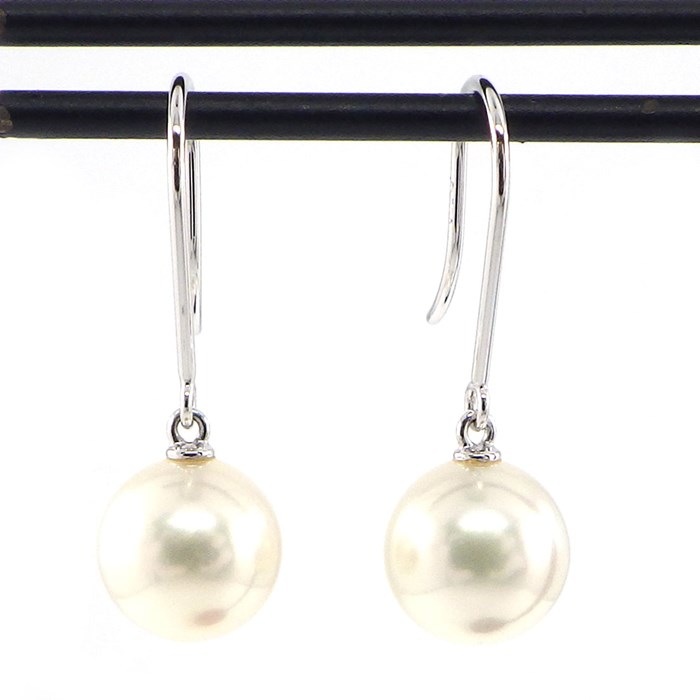 ミキモト MIKIMOTO ピアス フック パール 8.0-8.1mm珠 K18WG 【中古】のサムネイル