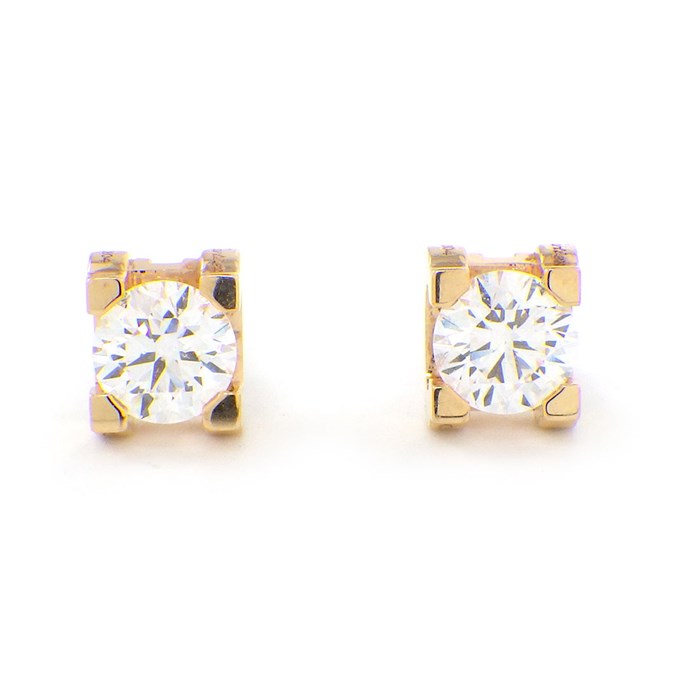 カルティエ Cartier ピアス Cドゥ セッティング ソリティア ソリテール ダイヤモンド 0.23ct/0.23ct (D/VVS1/3EX) K18PG 【箱・保付き】 【中古】のサムネイル