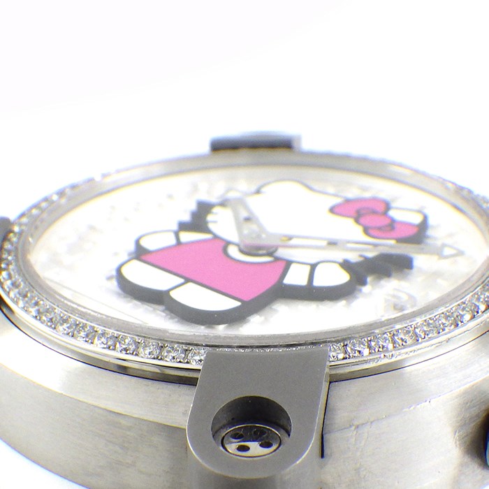 【★最終お値引き品】 ロマンジェローム Romain Jerome 腕時計 RJ×ハローキティスパークル RJ.M.AU.IN.023.03 ハローキティ/シルバー文字盤 世界76本限定 サンリオ SS ホワイト 白 ラバー 自動巻き 【箱・保付き】【中古】