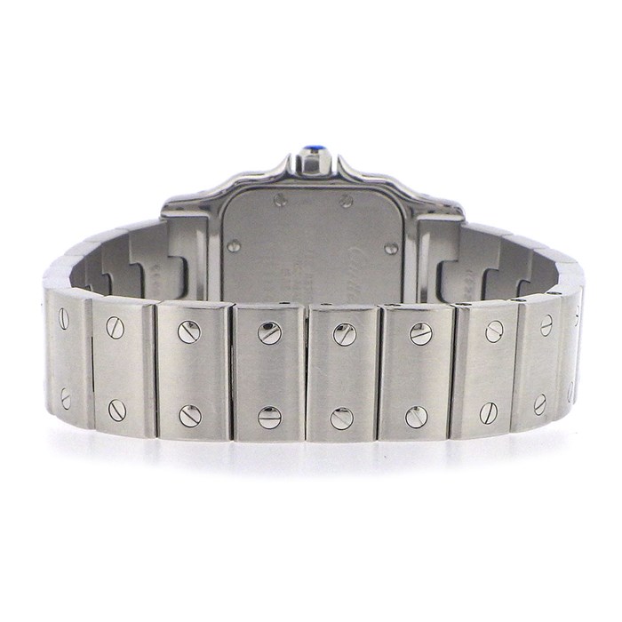 カルティエ Cartier 腕時計 サントスガルベ SM W20064D6 ブルーロゴ 文字盤 ユーロ限定 SS クオーツアナログ 【中古】