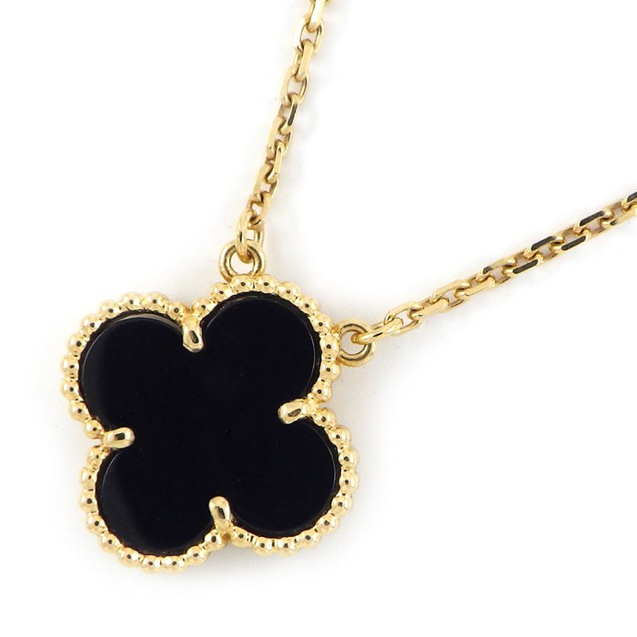 ヴァンクリーフ＆アーペル Van Cleef & Arpels ネックレス ヴィンテージアルハンブラ オニキス K18YG 【中古】のサムネイル