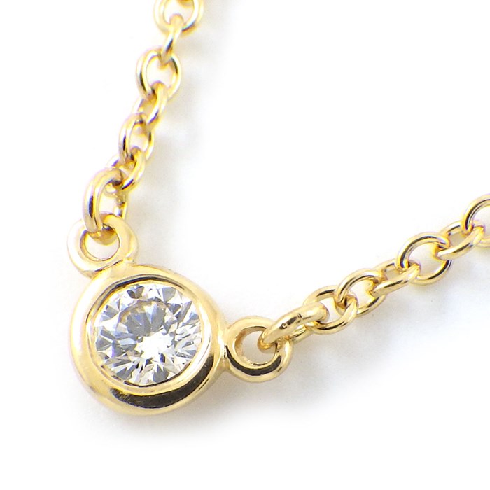 ティファニー Tiffany & Co. ネックレス バイザヤード 1ポイント ダイヤモンド 0.05ct モデル K18YG 【中古】のサムネイル