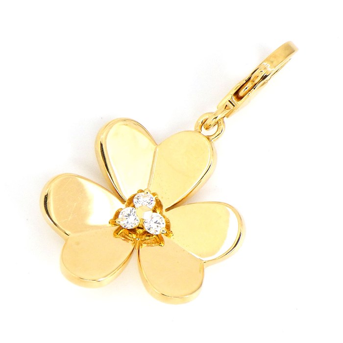 ヴァンクリーフ＆アーペル Van Cleef & Arpels チャーム ペンダントトップ フリヴォル 3ポイント ダイヤモンド K18YG 【中古】のサムネイル