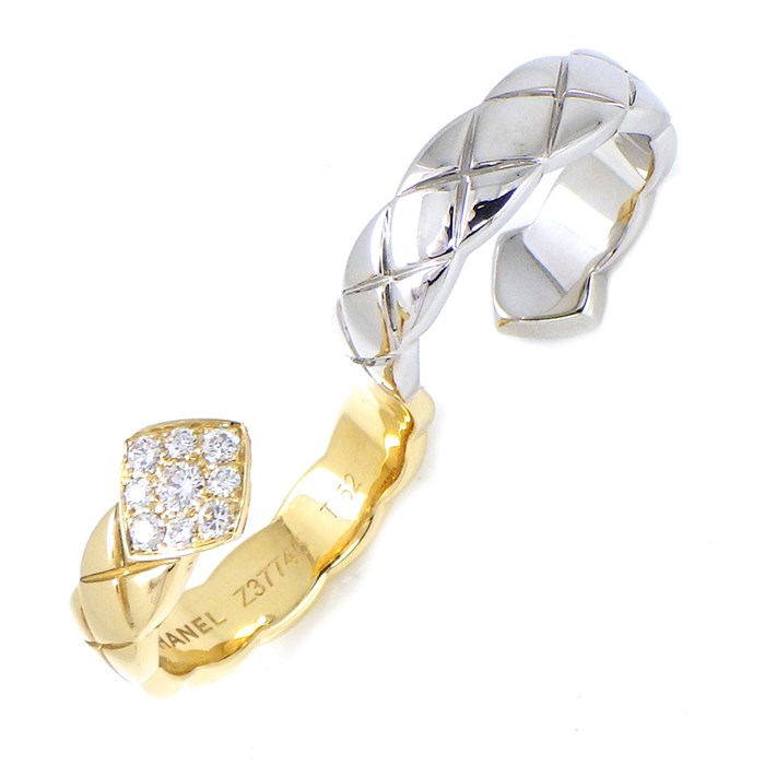 シャネル CHANEL リング ココクラッシュ 2フィンガー J11655 18ポイント ダイヤモンド 約0.39ct K18YG 12号 / #52 K18WG 8.5号 / #49 【箱・保付き】 【中古】のサムネイル