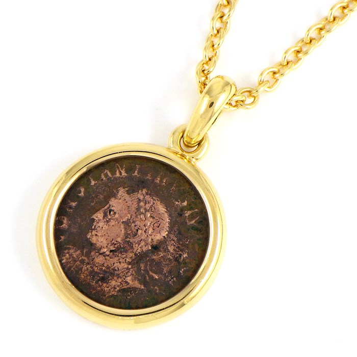 ブルガリ BVLGARI ネックレス モネーテ アンティーク 古代ローマ コイン 硬貨 CYZICUS-CONSTANTIUS K18YG 【中古】のサムネイル