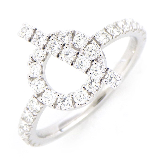 エルメス HERMES リング フィネス サークル バー 31ポイント ダイヤモンド 0.83ct K18WG 17.5号 / #59 【中古】のサムネイル
