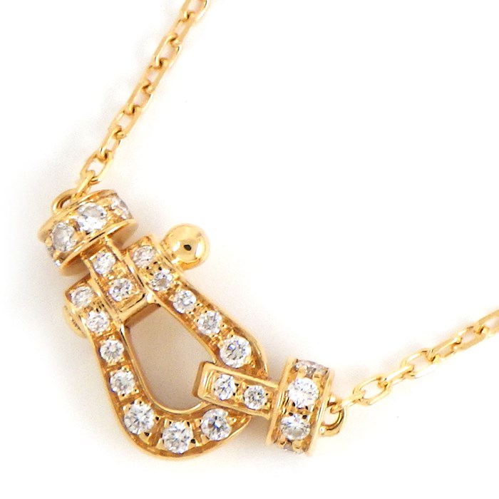 フレッド FRED ネックレス フォース10 スモール SM 7B0190 フル パヴェ 24ポイント ダイヤモンド K18PG 【箱・保付き】 【中古】のサムネイル