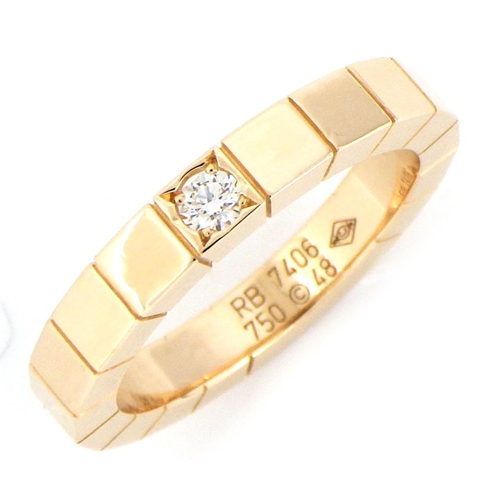 カルティエ Cartier リング ラニエール ロゴ 1ポイント ダイヤモンド K18PG 8号 / #48 【中古】のサムネイル