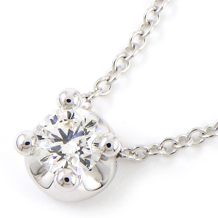 ブルガリ BVLGARI ネックレス コロナ ソリティア ソリテール 1ポイント ラウンドブリリアントカット ダイヤモンド 0.30ct(E/VS2) K18WG 【中古】のサムネイル