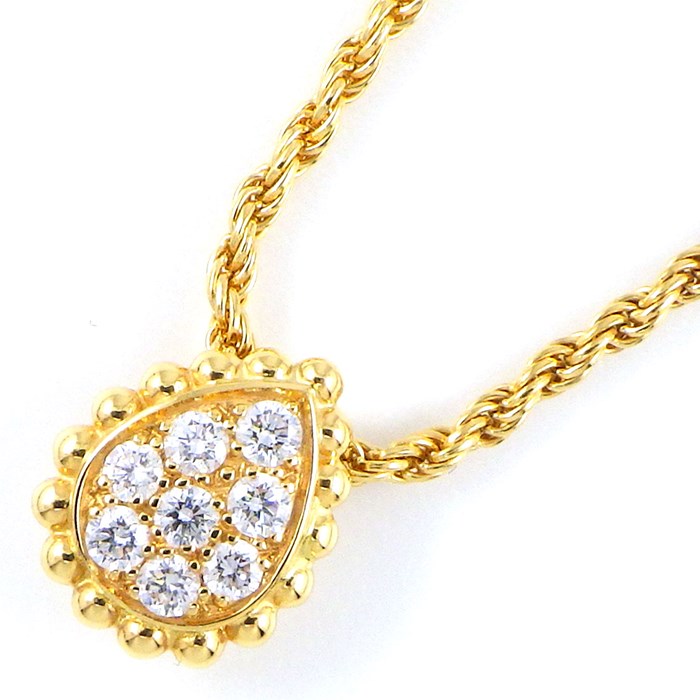 ブシュロン BOUCHERON ネックレス セルパンボエム エクストラスモール EX JPN00611 ドロップ 雫 モチーフ スクリューチェーン 8ポイント ダイヤモンド 0.13ct K18YG 【中古】のサムネイル