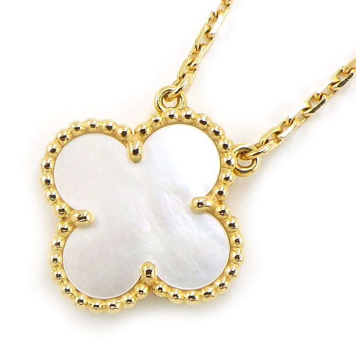 ヴァンクリーフ＆アーペル Van Cleef & Arpels ネックレス ヴィンテージアルハンブラ マザーオブパール VCARA45900 ホワイト シェル K18YG 白 【箱・保付き】 【中古】のサムネイル