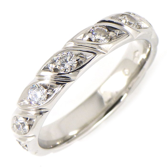 ショーメ Chaumet リング トルサード ツイスト ハーフ 7ポイント ダイヤモンド PT950 11号 【中古】のサムネイル