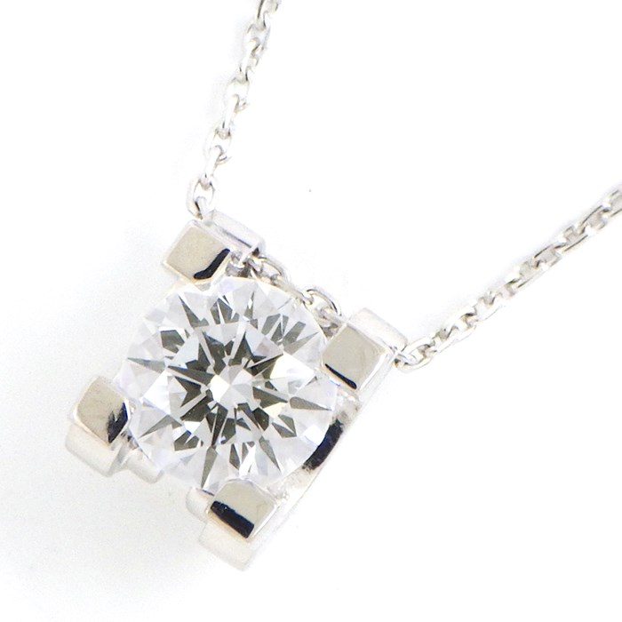 カルティエ Cartier ネックレス Cドゥ セッティング ソリティア ソリテール 1ポイント ダイヤモンド 1.05ct(D/VS1/EX) K18WG 【中古】のサムネイル