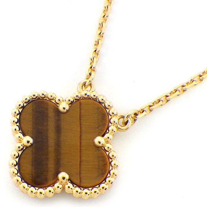 ヴァンクリーフ＆アーペル Van Cleef & Arpels ネックレス ヴィンテージ アルハンブラ VCARD38600 タイガーアイ K18YG 【箱・保付き】 【中古】のサムネイル