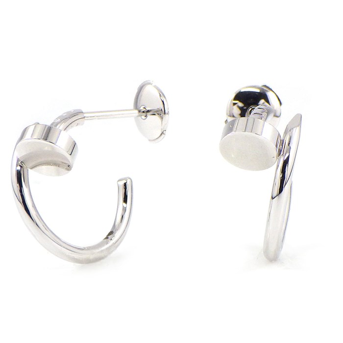 カルティエ Cartier フープ ピアス ジュスト アン クル B8301236 釘モチーフ K18WG 【箱・保付き】 【中古】のサムネイル