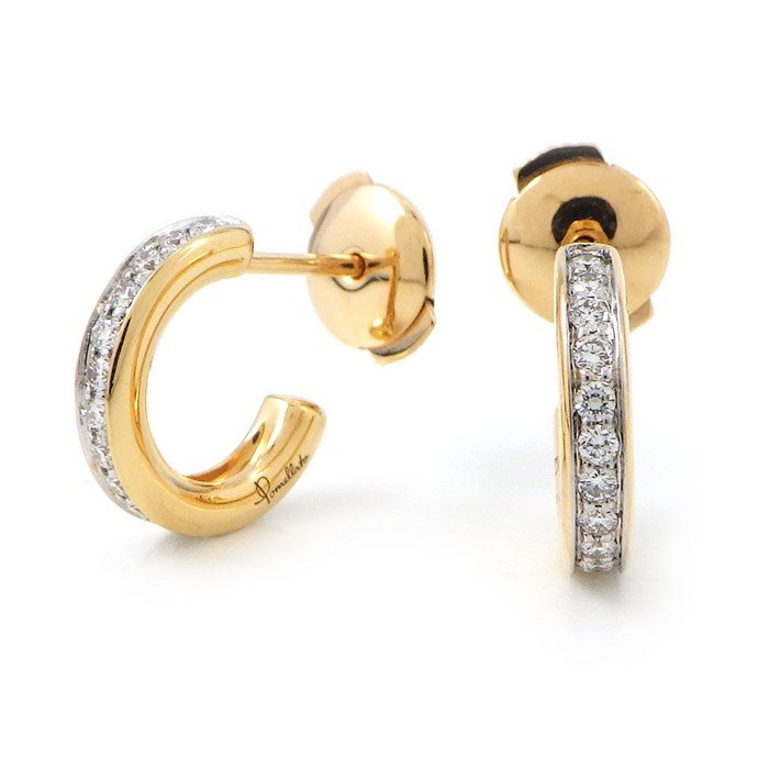 ポメラート Pomellato フープ ピアス イコニカ フル サークル パヴェ ダイヤモンド K18PG K18WG 【箱・保付き】 【中古】のサムネイル