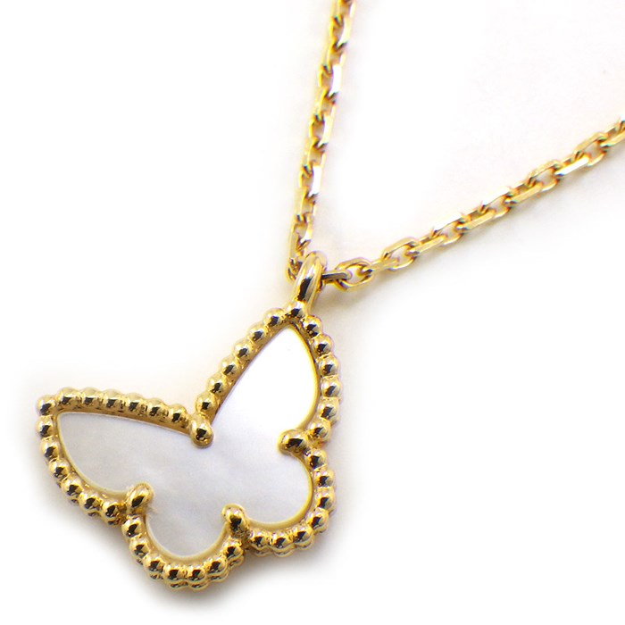 ヴァンクリーフ＆アーペル Van Cleef & Arpels ネックレス スウィート アルハンブラ パピヨン VCARF69300 ホワイト シェル K18YG 白 【中古】のサムネイル
