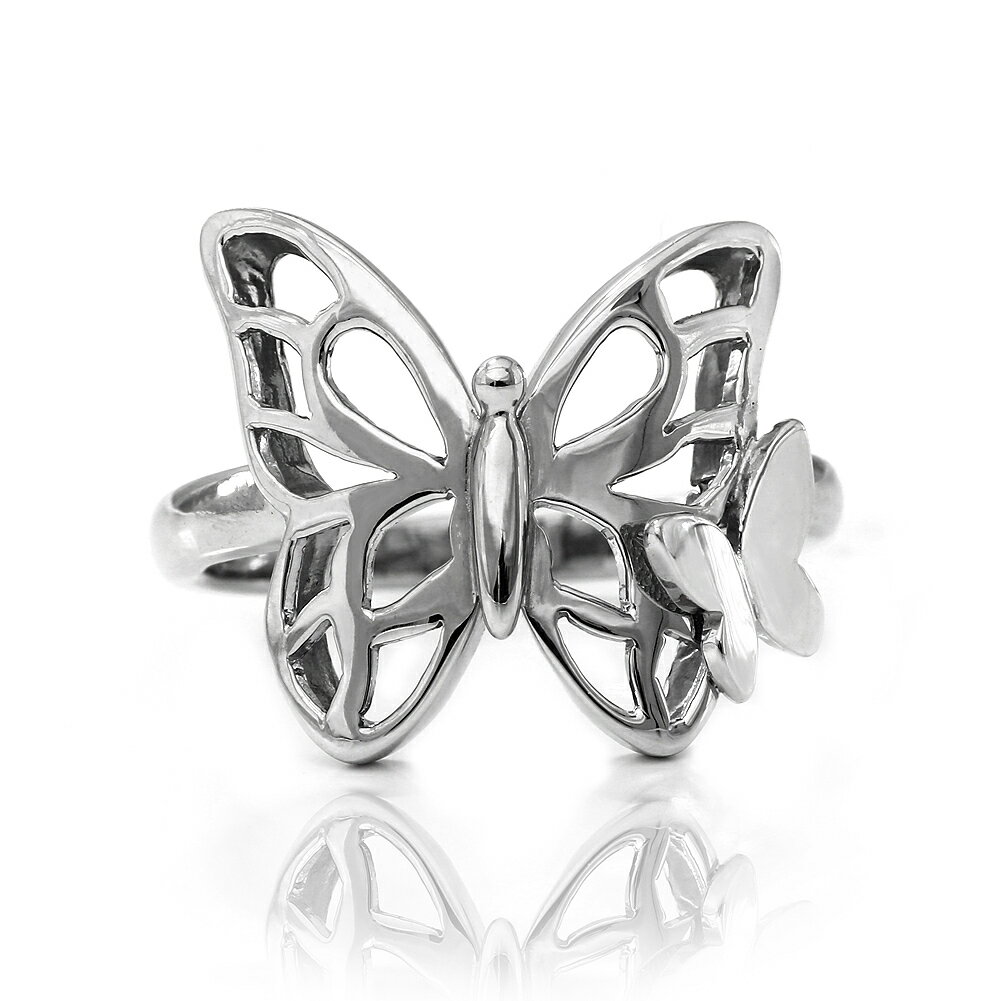 蝶 モチーフ リング バタフライ PT900 プラチナ 指輪
