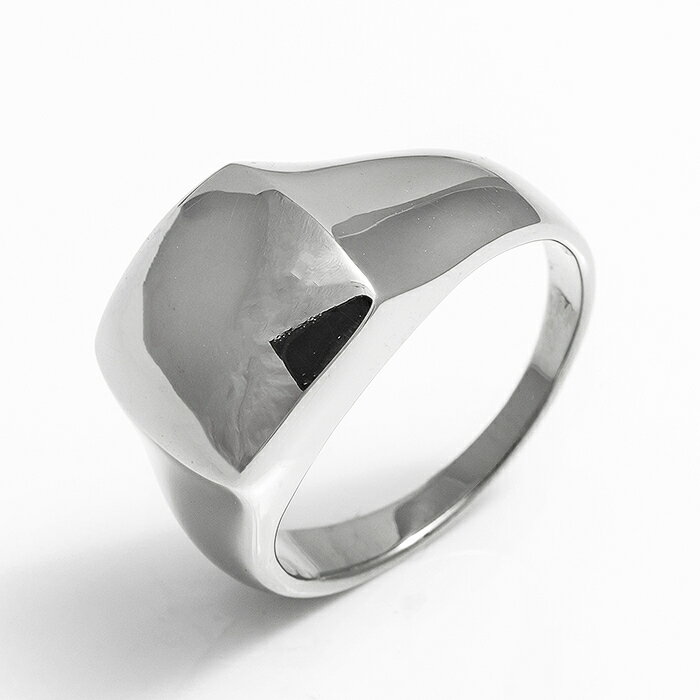 プラチナ Pt900 リング 指輪 印台 メンズ ボリューム　シンプル