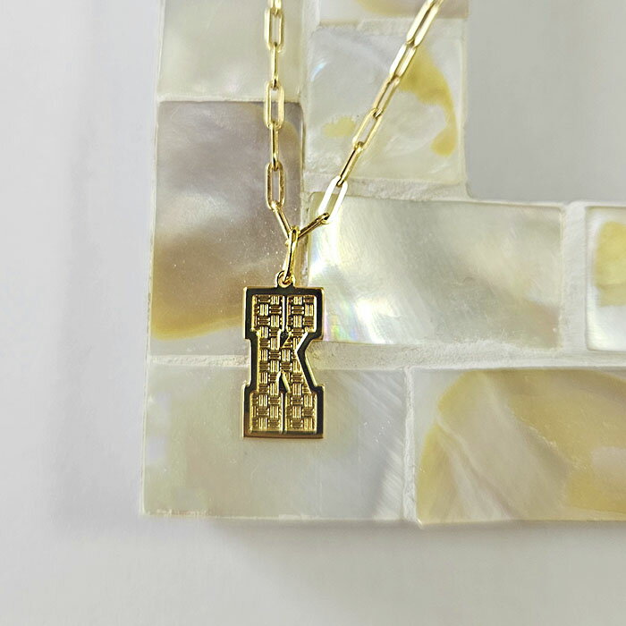 【ネコポス送料無料】シルバー イニシャル [K] ペンダントトップ レディース メンズ シンプル アルファベット ネックレストップ ペンダントヘッド