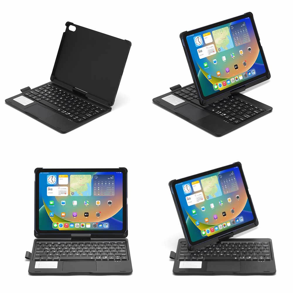 iPad 10.9 2022 第10世代 Bluetoth キーボード ケース 一体型 タッチパッド ワイヤレス 360度回転 リチウムバッテリー内蔵 人気 かっこいい リモートワーク最適 アイパッド10.9インチ jc-grand-10002283 サンスタイル サンプル画像2
