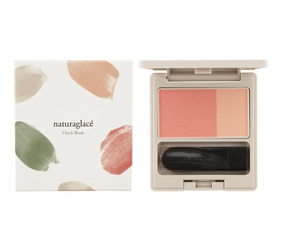 naturaglace ナチュラグラッセ チークブラッシュ 03 オレンジ 石鹸オフ オーガニック化粧品 パール配合..