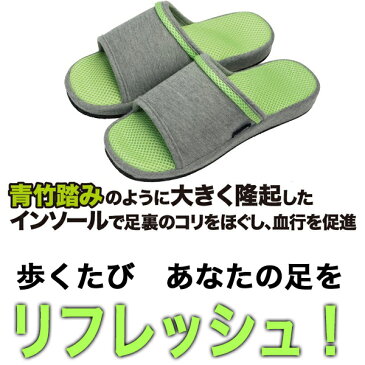 【アルファックス】メガ押し ふみっぱ /プニュプニュインソール グリーン
