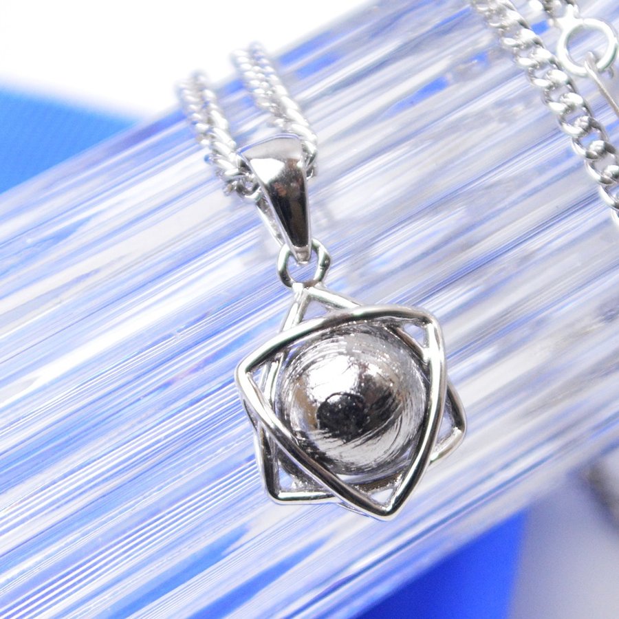 【本日ポイントUP】ギベオンペンダント ギベオン ヘキサゴン 六芒星 天然石 パワーストーン 隕石 ネックレス ギベオン隕石 50cm キヘイチェーン ケース付...