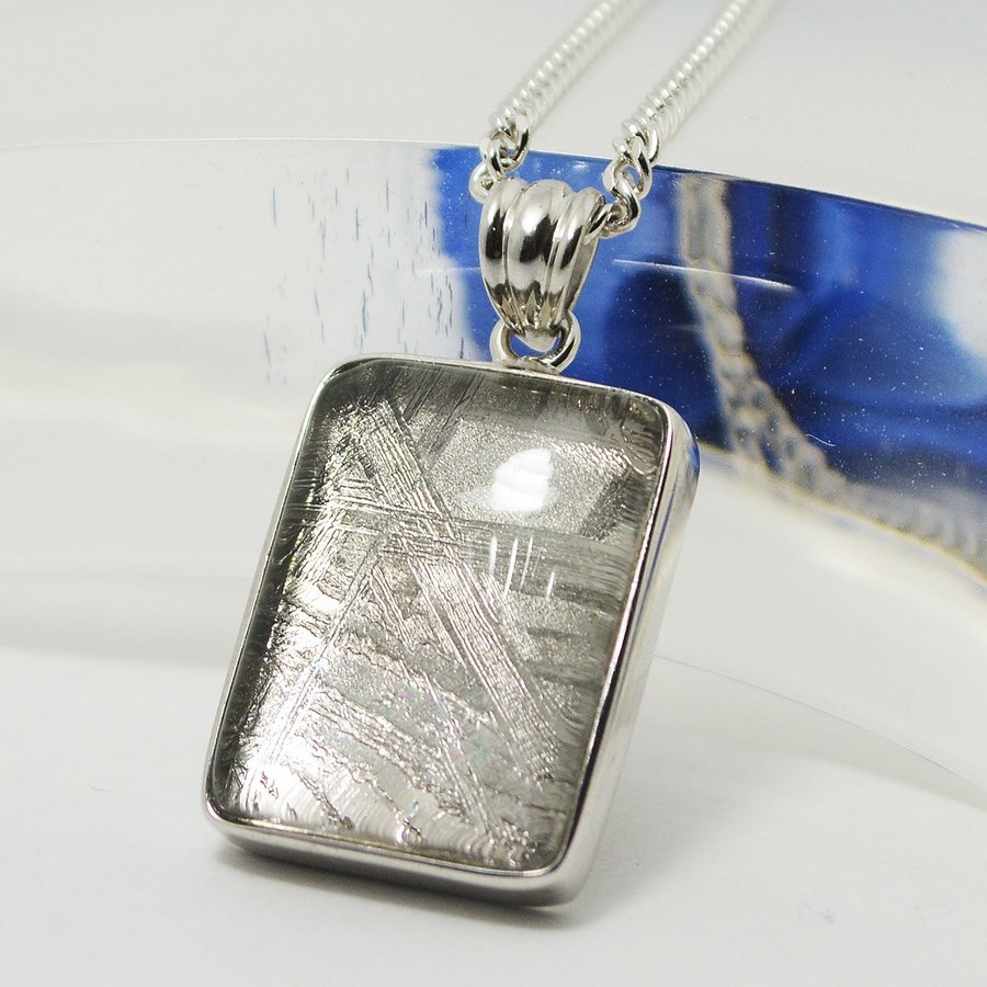 【本日ポイントUP】ギベオン 隕石 プレート ネックレス ペンダント 50cm センチ ユニセックス メンズ レディース