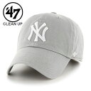 47 フォーティーセブン Yankees ‘47 CLEAN UP Gray キャップ cap メンズ レディース 野球 メジャー ヤンキース ベースボールキャップ 帽子 プレゼント ギフト 誕生日 ローキャップ ニューヨーク 海外 ブランド おしゃれ スポーツ トレーニング ランニング 旅行