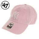 47 フォーティーセブン ヤンキース クリーンナップ ピンク キャップ cap メンズ レディース 野球 メジャー ヤンキース ベースボールキャップ 帽子 プレ...