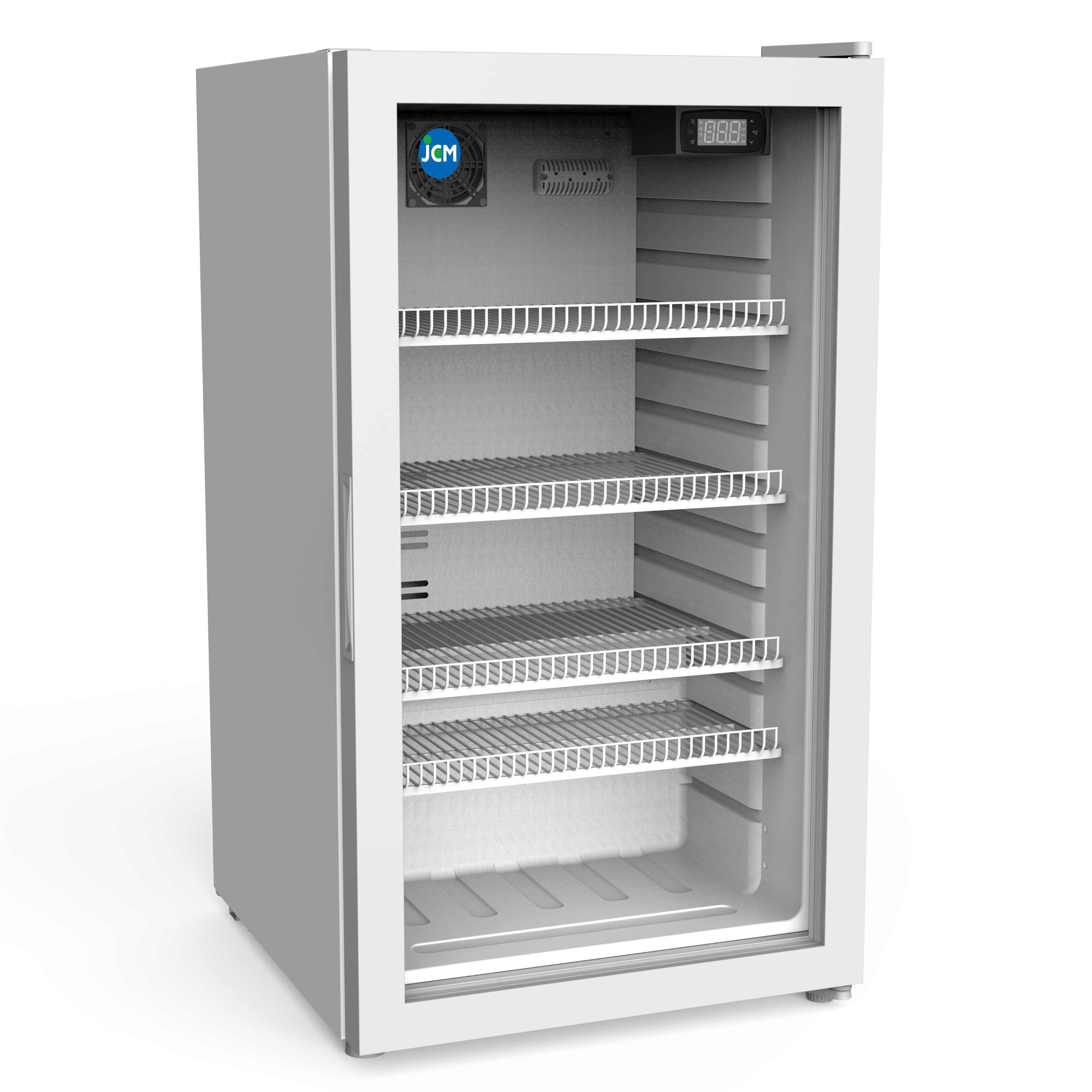 JCM 卓上型冷蔵ショーケース JCMS-96 88L 冷蔵 冷蔵庫 保冷庫　ショーケース 88L 幅470×奥行520×高さ851mm ノンフロン 結露対策 一年保証 【代引き不可】 3
