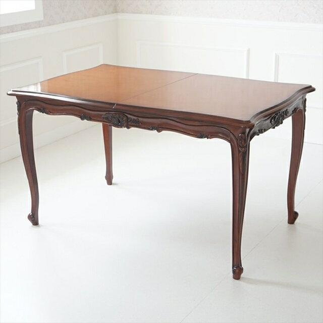 【メーカー直送】伸長式 ダイニングテーブル BR k-gdt-165br【B-TRADING ビートレーディング ダイニングテーブル テーブル リビング ダイニング 机 アンティーク インテリア 家具 伸長式 収納家具 整理 整理整頓】