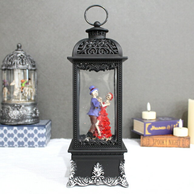 リキッドLEDランタンオルゴール ハロウィンスケルトン 10942【ハルモニア スノードーム お洒落 おしゃれ ハロウィン装飾 ハロウィン飾り ハロウィンデコレ...