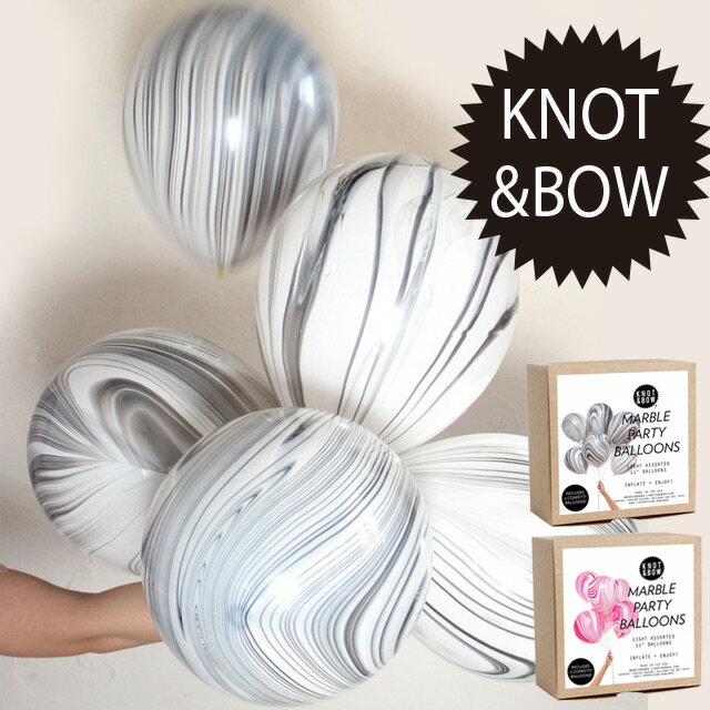 【BLACK FRIDAY】【期間限定特別価格】KNOT&BOW マーブルバルーン8個セット PB8【パーティ 忘年会 宴会..