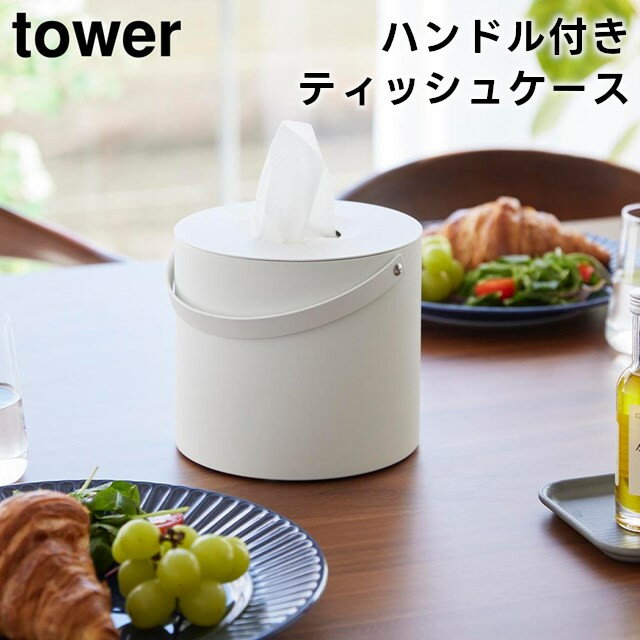 【期間限定送料無料】【レビュー特典あり】【取り寄せ発送】【tower】ハンドル付きティッシュケース 17..