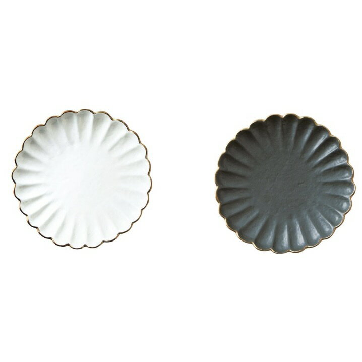 【とうしょう窯】金華　中皿　2色 白/黒 /陶磁器/陶器/日本製食器/お皿/プレート/高級食器/おしゃれ食器/レストラン用うつわ/業務用/和食器/プロ用
