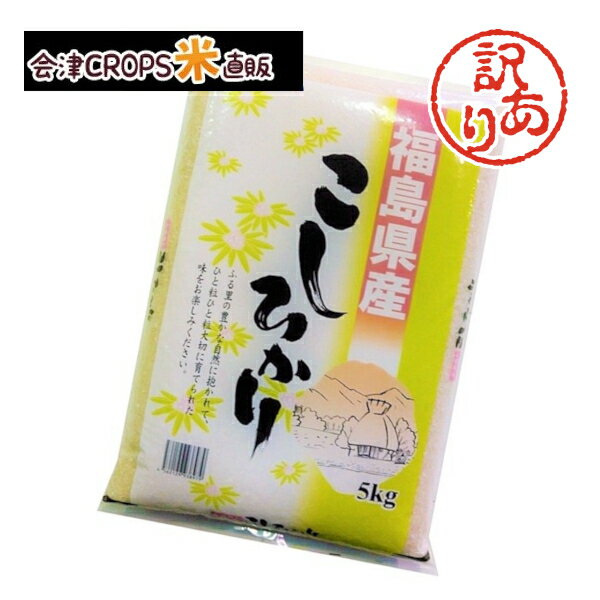 【わけあり】【2月精米】福島県産 白米 コシヒカリ 5kg(5kg×1) 令和元年産 【送料無料】【期日指定不可】【即日発送】