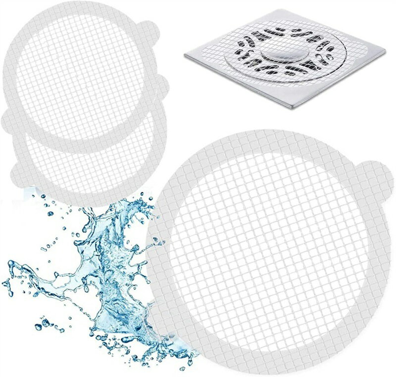 排水管プロテクター 40個 使い捨てシャワー排水ヘアキャッチャーメッシュステッカー床排水浴槽浴室キッ..