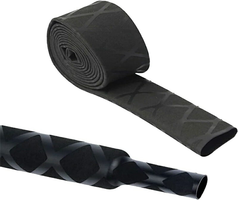 熱収縮チューブ ラバーグリップ 釣り竿グリップ 滑り止め 釣り 保護 カバー 滑り止め 防滑 グリップ 竿..